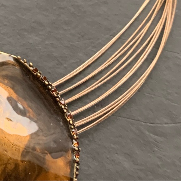 Chico’s Golden Copper Tone Metal Necklace Necklace - Picture 10 of 12